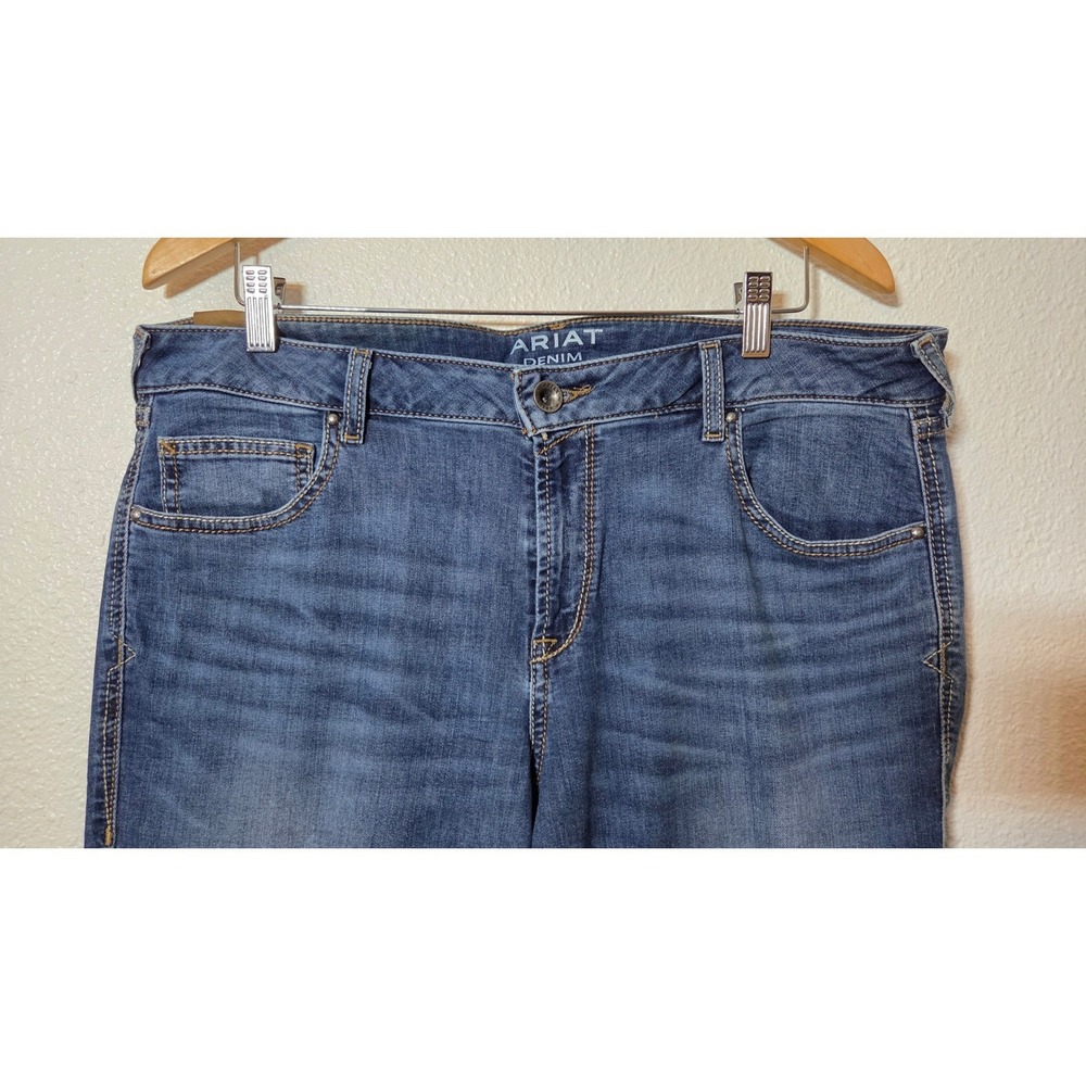 Ariat Jeans Women's 33R Blue Bootcut Medium Wash Stretch Western Cowgirl Denim - Picture 4 of 10